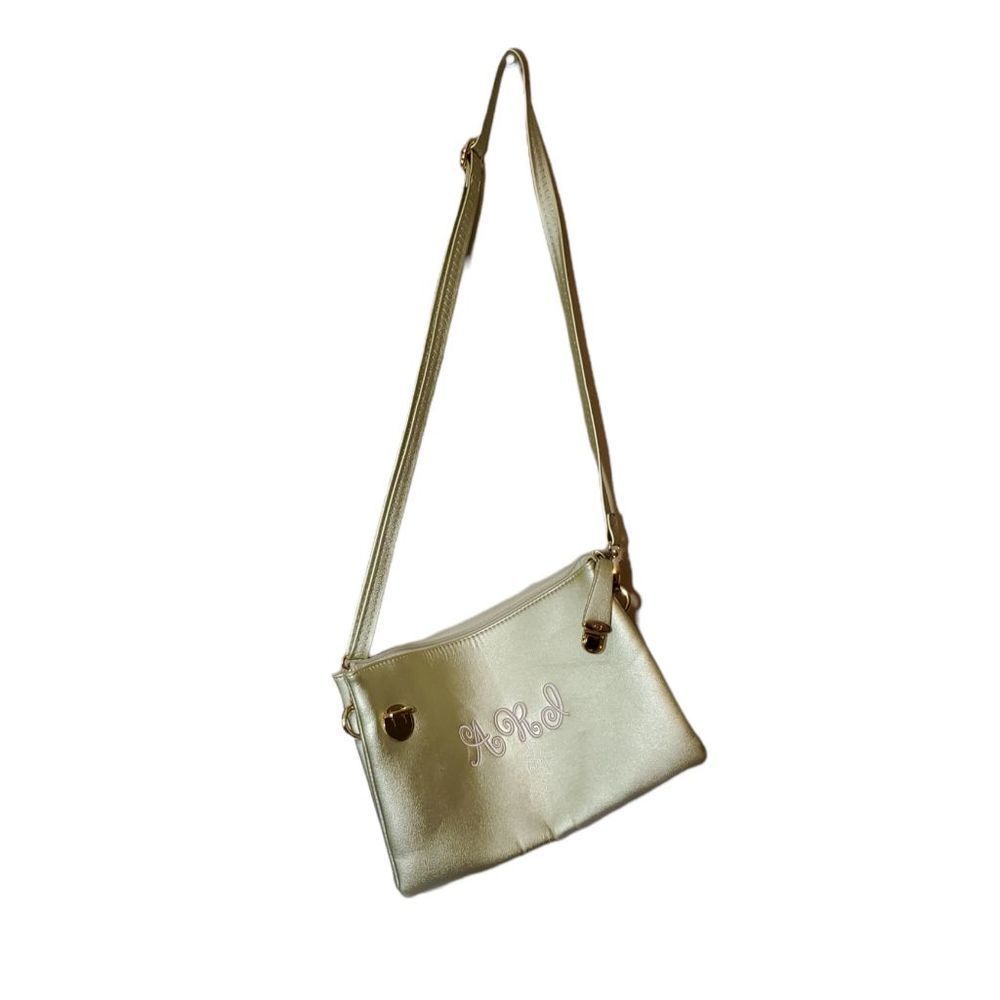 Initials Inc Purse/Handbag Color: Champagne/ Cream. Writing on Purse: ARD